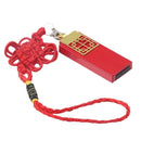 64GB Data Storage Digital U Disk - Chinese Knot Metal Square Rotation Porta V4S3