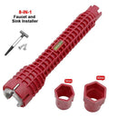 8-In-1 Faucet & Sink Installer Tool Multifunctional Water Pipe Wrench Spanner