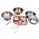 Play Stainless Steel Cookware Pots and Pans and Cooking Utensil Pretend Play