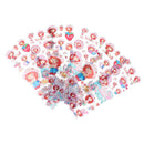 6 Sheets Cute Strawberry Girls Scrapbooking Bubble Stickers Reward Kids Toys M&O