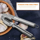 2 in 1 Stainless Steel Garlic Press Crusher Ginger Squeezer Masher Kitchen Tools