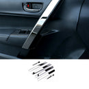8Pcs Car Accessories Interior Armrest Trim Stainless Steel Door Handle Trim