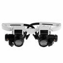 New Headband Magnifier with LED Light Head Mounted Magnifying Glasses 8X 15X 23X