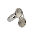 10pcs Double Round Tray Cabochon Ring Base 12mm Bezel DIY Jewelry Making