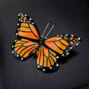 Luxury Orange Enamel Butterfly Brooch For Women Party Gifts Accessory Vinta T3A9