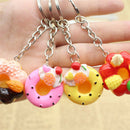 Sweet Cake Keychain Pendant Bread Food Keyring Gift  Bag Purse Key Chain Jewe LJ