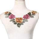 diy embroidered floral lace neckline neck collar trim clothes sewing applique M&