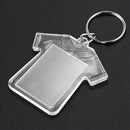 Lot of 5 Pcs Keychain Ring DIY Clothes Shaped Blank Photo Frame 5.2x5.6cm
