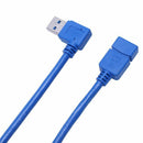 USB 3.0 Right Angle Male to USB 3.0 Female Extension Cable 1 FT B3X8