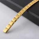 Couple Germanium Titanium Steel Elastic Bracelet Stretch Bracelet Bangle Fo K9C8