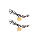 2pcs Piezo Discs Leads With Volume Control Knob For Cigar Box Guitar Parts
