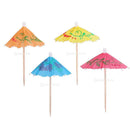 50x Tropical Drink Umbrellas Paper Cocktail Party Parasol Food Dessert Stick