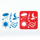 8x Hollow Out Painting Stencils Set for Notebook Diary Scrapbook Crafts