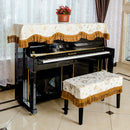 Universal Upright Piano Dustproof Top Cover Cloth with Tassel Decor for Standard