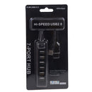 Mini 7 Port High Speed USB 2.0 HUB 480Mbps For Laptop PC Tablet Black