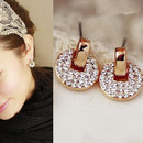1 Pair Fashion Women Lady Elegant Crystal Rhinestone Ear Stud Earrings Jewel3C