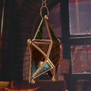 1X(Multicolour Glass Star Votive Tea Light Candle Holder Hanging Lighting L