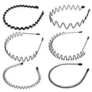 6pcs Spiral Hairstyle Accessories Simple Wavy Headband Hair Hoop Unisex Metal
