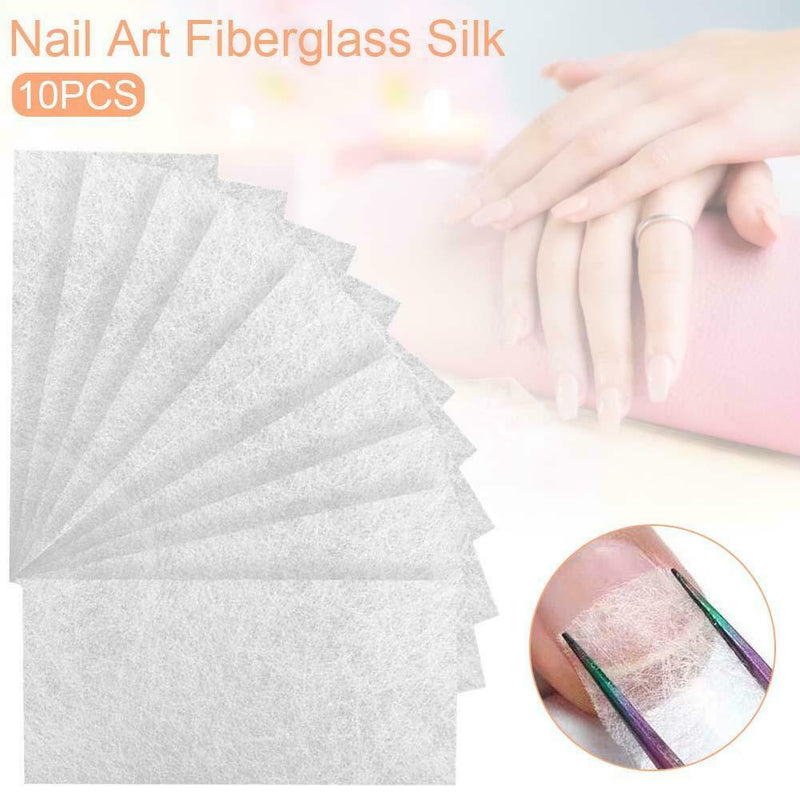 10pcs Nail Art Fiberglass Non-woven Silk Wrap Extension DIY Nails Buiding Tool