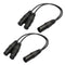 2Pack XLR 3Pin Male to Dual XLR Female Splitter Cable Adapter Converter 1ft