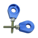 4 Pcs After Off-Road Motorcycle CNC Alxe Chain Adjuster Tensioner Blue KYE