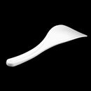 Kitchen Dotted White Plastic Flat Rice Scoop Paddle Meal Spoon K7B6