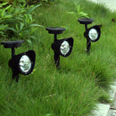 2pcs 4 LED Solar Ground Lawn Light Waterproof Pathway Garden Lighting Lamp A