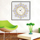Special Shaped Diamond Embroidery Flower Wall Clock 5D Diamond Painting CrosB3D4