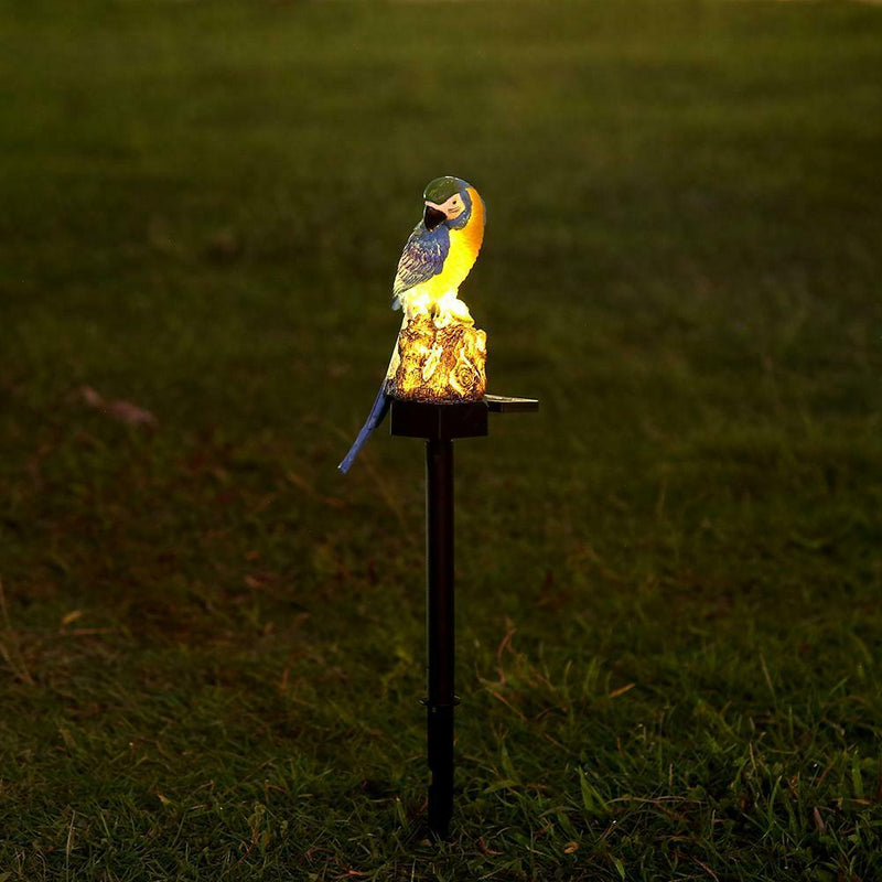 Solar Power LED Parrot Lawn Light Waterproof Garden Landscape Lamp (Blue)