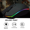 G102 USB Wired Optical Gaming 4 Buttons 2400DPI Ergonomic RGB Backlit Mouse