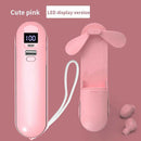 F7 Wireless Bluetooth TWS In-Ear Earphone w/Handheld Fan Power Bank (Pink) A