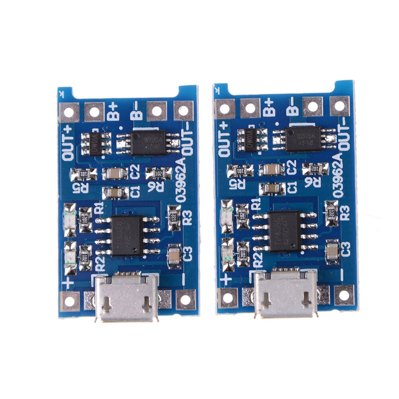 2Pcs/set 5V Micro USB 1A 18650 Lithium Battery Charging Board Charger Module TSE