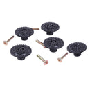 5 Pieces Zinc Alloy Door Handle Pull w/ Screws for Dresser Cupboard Wardrobe