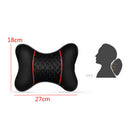 2Pcs Car Headrest PU Leather Pillows Head Neck Rest Cushion Support Seat Acces