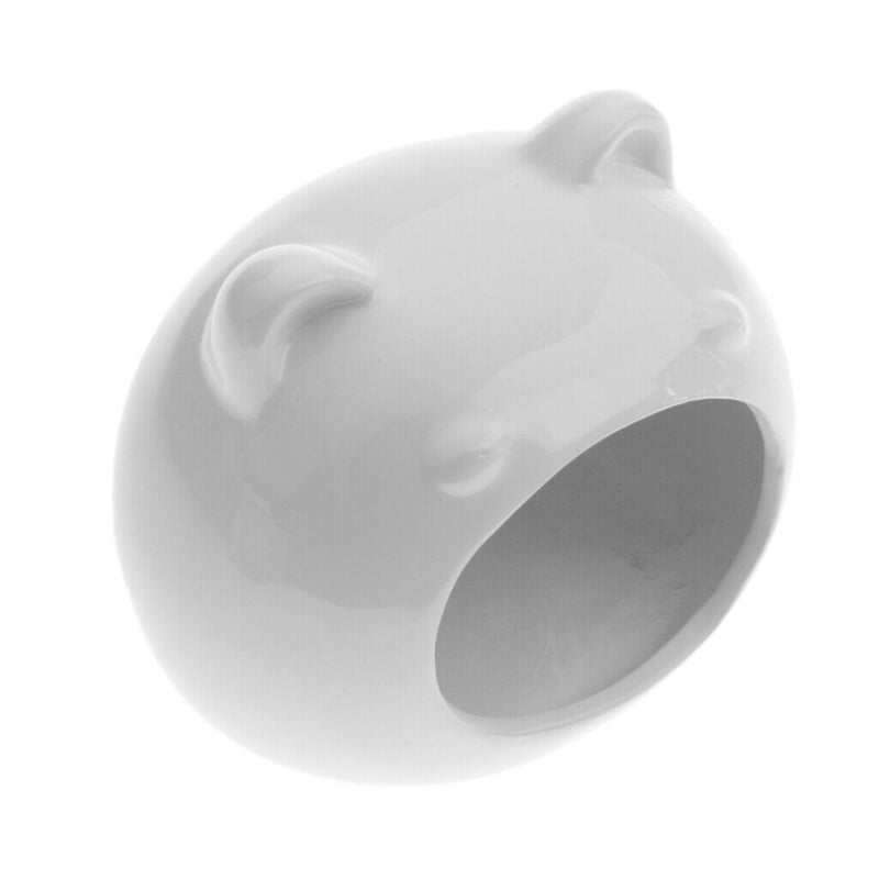 Dwarf Hamster Hideout Cartoon Shape Hamster House Chinchilla Mini Hut White