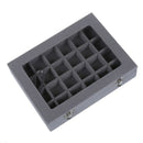 24 grid Display Box Jewelry Storage Glass Bracelet Watch pillow Buckle Grey B5A6