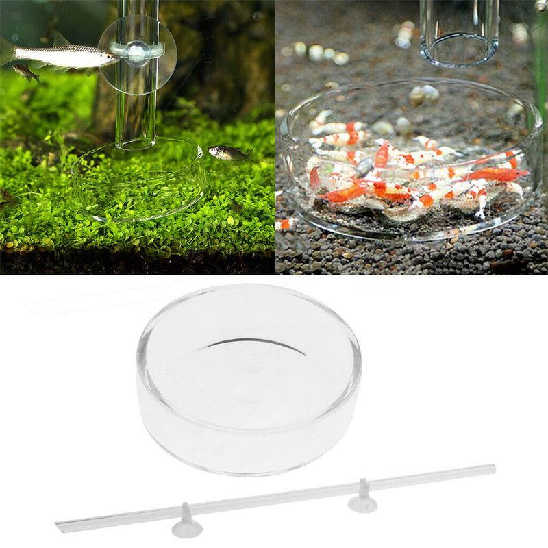 2 Pieces Shrimp Feeding Food Dish Tray Feeder and Feeding Tube 450MM with