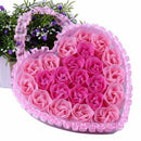 24Pcs Heart Scented Bath Body Petal Rose Flower Soap Wedding Decoration Gif