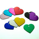 50Pcs Personalized Heart Love Dog Cat ID Tags Customized Cat Puppy Name Pho