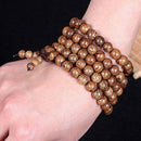 Women Men 8mm Wooden Bead Buddhist Prayer Mala Necklace Bracelet Jewelry Gift