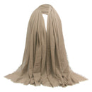 2 Pcs Fashion Soft Cotton Long Scarf Plain Hijab Jewish Head Scarves Wrap