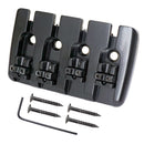 Zinc Alloy Bass Saddle Bridge Tailpiece Set for 4 String Electric Bass Parts