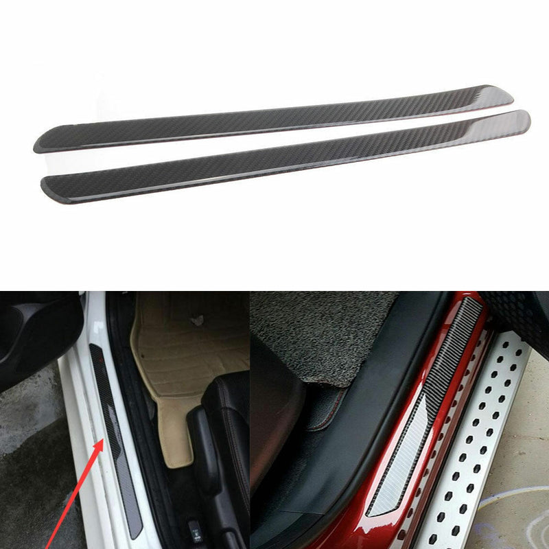 4 Door Sill Carbon Fiber Car Scuff Plate Cover Panel Step Protector For VW Jetta