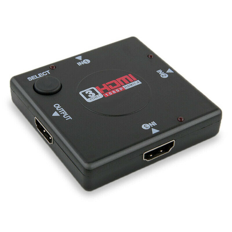 Hdmi HDTV 3 Port Switch AUTO Switcher Splitter Selector HUB Box Cable 108 KDR