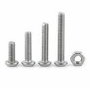 440pcs M3 M4 M5 304 Stainless Steel Hex Socket Button Head Bolts Screws Nuts Kit