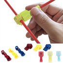 200pc Insulated 22-10 AWG T-Taps Quick Splice Wire Terminal Connectors Combo Kit