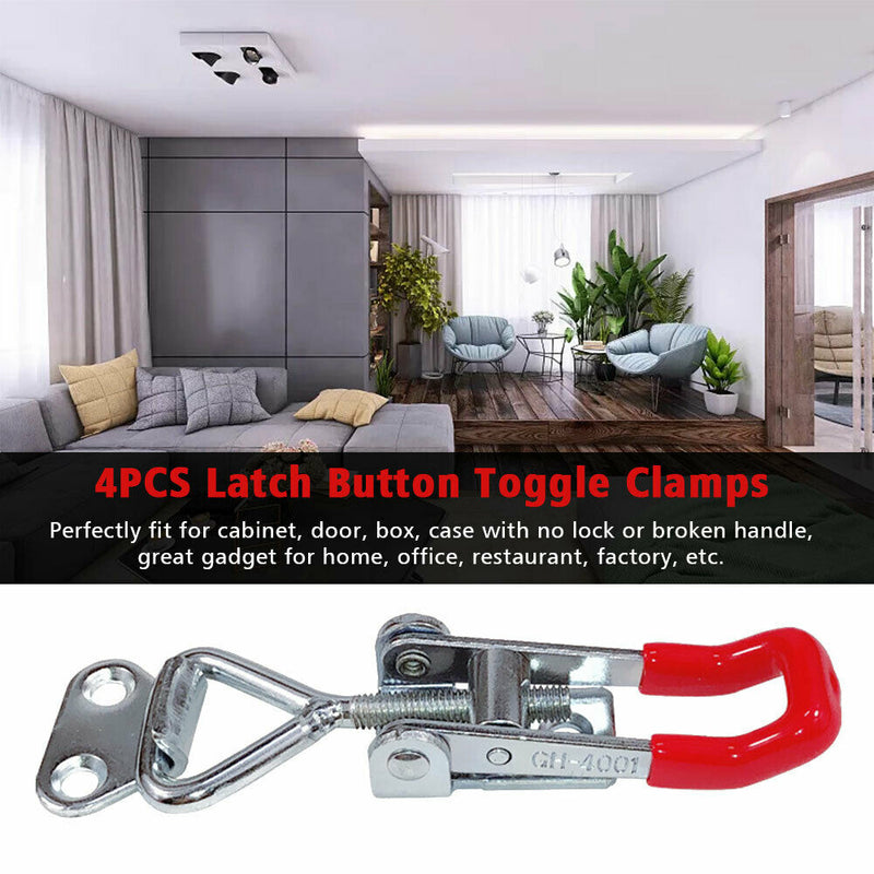 4pcs Case Chest 100kg 220lbs Toggle Clamp Home Small Adjustable Catch Latches