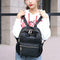 Women Large Capacity Backpack Preppy Nylon Solid Shoulder Travel Schoolbags
