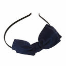 1X Sweet Cute Korea Style Big Bowknot Hair Band Bow Headband(dark blue)