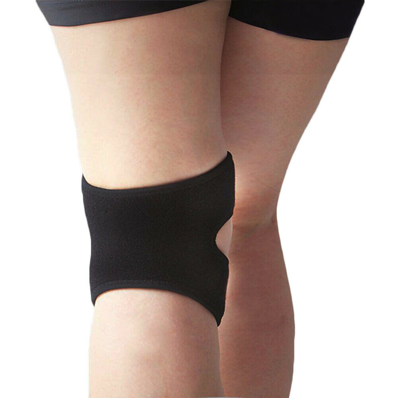 Black Patella Elastic Knee Brace Strap Fastener Knee Support Guard Gym Sports
